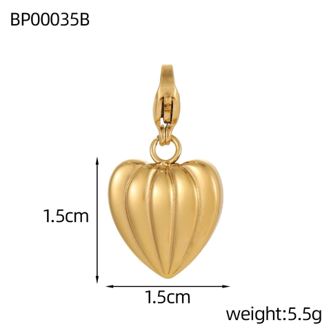 Stainless Steel Sun Moon Star Shell Heart Pendants With Lobster Clasp Electroplated DIY Jewelry Accessories For Necklace Bracelet Making
