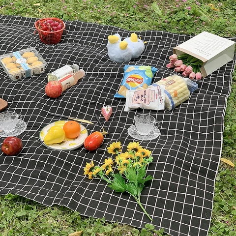 Grande Tappetino da Picnic Impermeabile a Scacchi Coperta da Esterno Antiumidità Tappeto da Prato Portatile per Campeggio e Viaggi