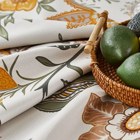 Vintage Tafelkleed Met Bloemenprint Waterdicht Oliebestendig Polyester Tafelkleed Voor Keuken Eetkamer Home Decor Elegant