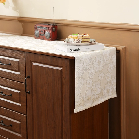 Copertura Superiore per Pianoforte Vintage Americano Antipolvere Runner da Tavolo in Jacquard di Poliestere Con Nappine