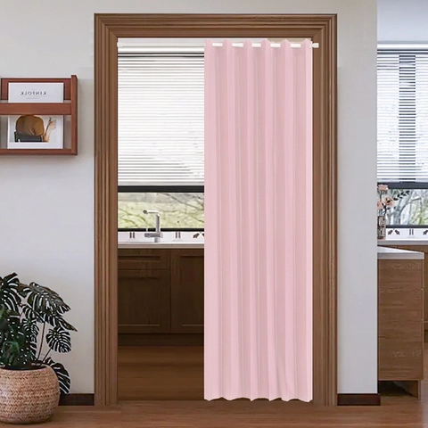 Nordic Minimalist Folding Door Curtain Polyester Fabric Partition Screen For Kitchen Bathroom Bedroom Privacy Decor Printed Hanging Curtain