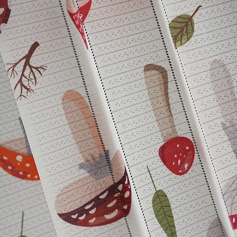 Printed Polyester Foldable Door Curtain For Kitchen Bathroom Partition Ins Style Floral Pattern Hanging Shielding Drape