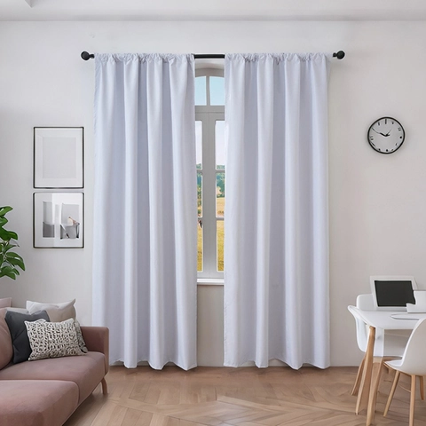 Tende Oscuranti in Tinta Unita Minimaliste Moderne per Camera da Letto Soggiorno in Poliestere Tasca per Asta Tende Termiche Isolate