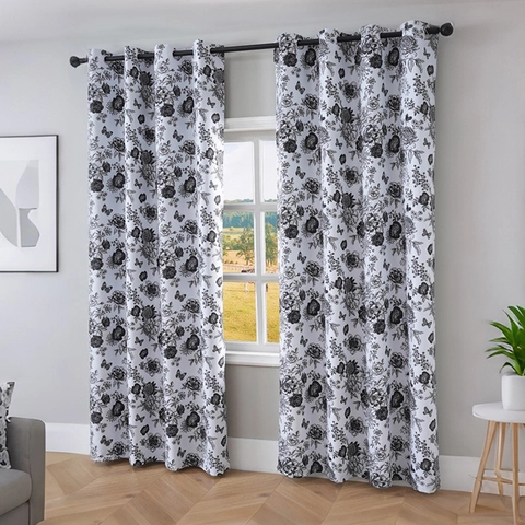 Tende Oscuranti Stampate Minimaliste Nordiche in Poliestere Floreale Geometrico Protezione Solare Isolamento Termico per Camera da Letto Soggiorno Balcone
