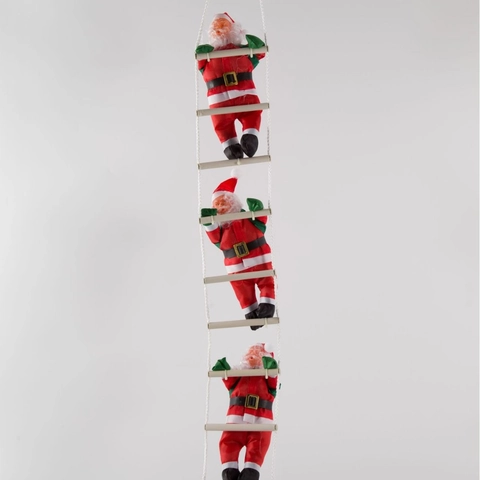 Kletternder Weihnachtsmann An Strickleiter Mehrere Personen Plüsch Hängendes Ornament Für Weihnachtsfeier Home Decor Amerikanischer Landhausstil
