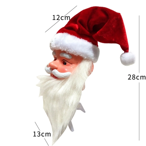 Giocattolo Babbo Natale Elettrico Cantante e Danzante Testa in Plastica Decorazione Natalizia Con Musica e Movimento Regalo