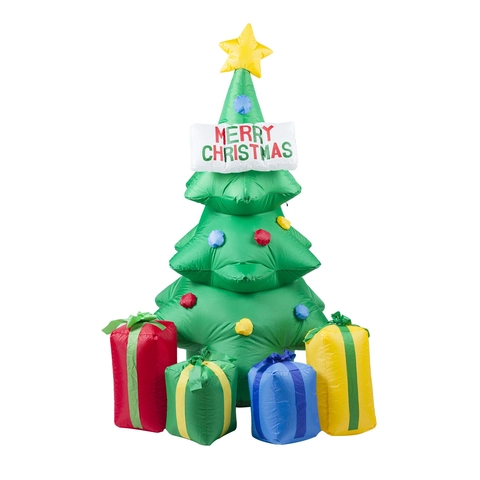 Großer Aufblasbarer Weihnachtsbaum Mit Integrierten LED Leuchtenden Lichtern Outdoor Hof Urlaub Dekoration Aufblasbarer Weihnachtsbaum Mit Geschenken
