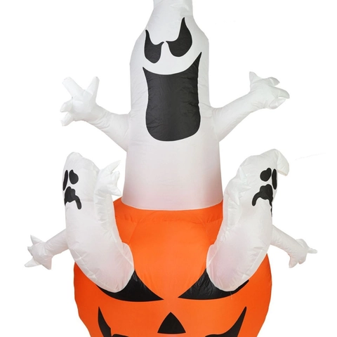 Halloween Aufblasbare Kürbis Geist Dekoration Eingebaute LED-Lichter Für Outdoor Urlaub Hof Garten Party Dekor