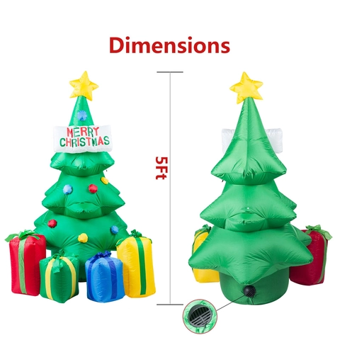 Großer Aufblasbarer Weihnachtsbaum Mit Integrierten LED Leuchtenden Lichtern Outdoor Hof Urlaub Dekoration Aufblasbarer Weihnachtsbaum Mit Geschenken