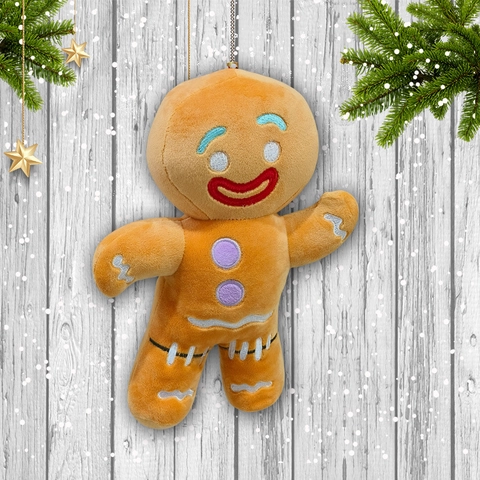 Süßer Lebkuchenmann Plüschtier Weiche Keks Puppe Weihnachtsdeko Ornament Für Kinder Mädchen Geschenk