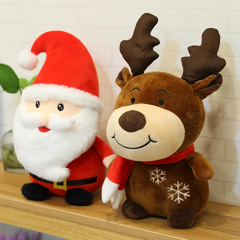 Moving Ears Christmas Hat Santa Claus Reindeer Snowman Plush Festive Party Hat For Women Kids Winter Warm Novelty Headwear Gift