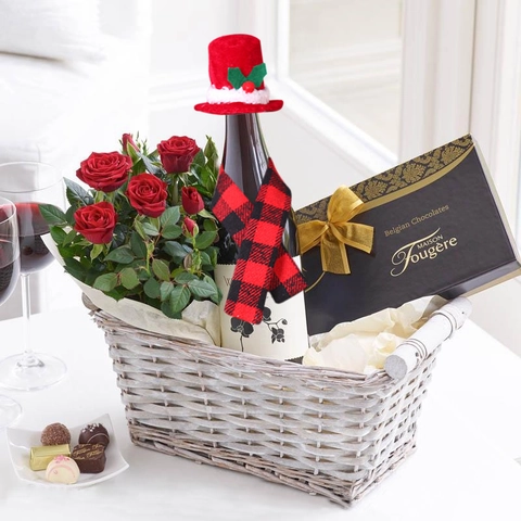 Christmas Wine Bottle Cover Decoration Mini Santa Hat Scarf Set Plaid Fabric Wine Bottle Ornaments For Holiday Party Table Decor