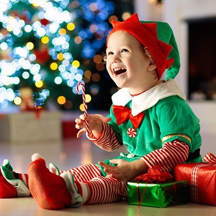 Christmas Elf Costume For Kids Adults Velvet Green Red Cosplay Outfit For Holiday Party Performance Family Elf Suit