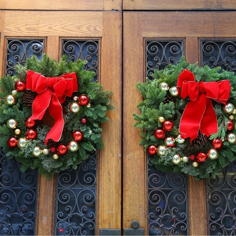 Roter Samt Weihnachts Schleife Dekoration Mit Goldenen Kanten Große Handgefertigte Band Schleife Für Baum Party Hängende Deko