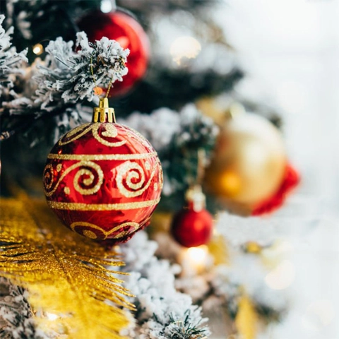 Palle di Natale in Plastica PET Infrangibile Oro Rosso Glitter Palle Decorative Appese per Feste e Decorazioni per la Casa
