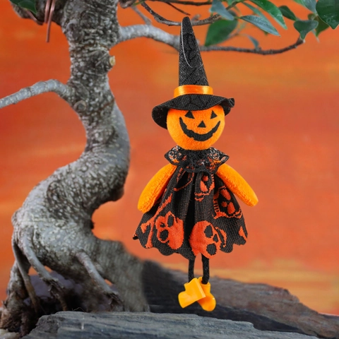 Halloween Hängende Dekoration Cartoon Kürbis Hexe Geist Schwarze Katze Puppe Anhänger Für Halloween Party Zuhause Dekor Stoff Plüsch Ornament