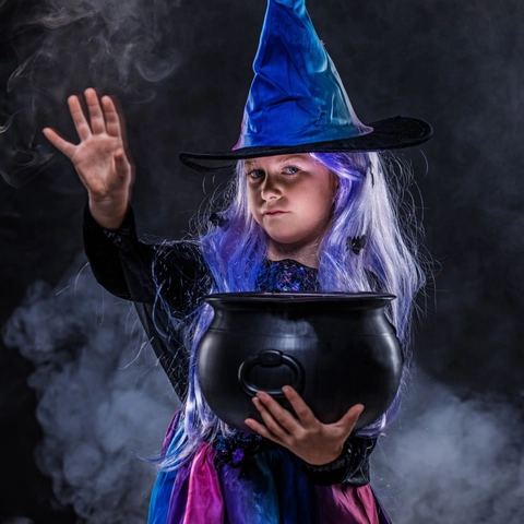 Halloween Hexenkessel Handgehaltener Süßigkeiten Eimer Kunststoff Flamme Matt Mini Topf Für Kinder Party Deko Hexenkessel Kessel