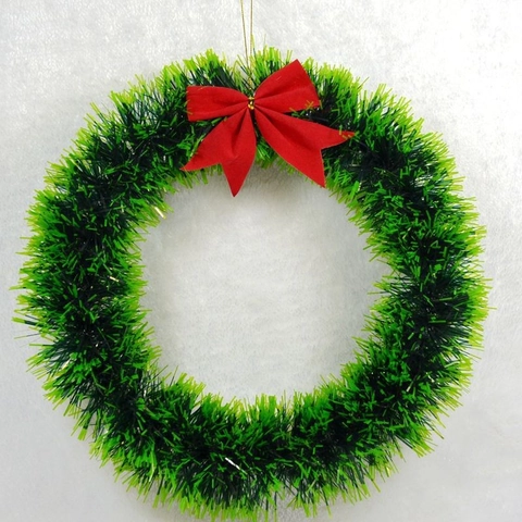 Weihnachtskranz Girlande Mit Roter Schleife Dichte Girlande Für Haustür Wand Fenster Feiertag Heimdekoration Festlicher Schmuck