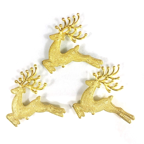 Reindeer Hanging Ornaments Christmas Tree Decorations Plastic Beaded Deer Pendants Holiday Party Home Decor Colorful Festive