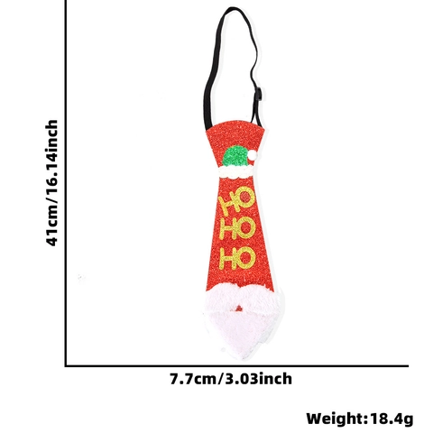 Bedruckte Weihnachtskrawatte Für Kinder Glitzer Pailletten Weihnachtsmann Rentier Muster Verstellbare Krawatte Party Geschenk