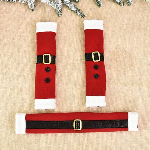Weihnachten Weihnachtsmann Kühlschrank Griffabdeckungen Gerauter Stoff Küchengeräte Griff Schutzhüllen Festliche Deko