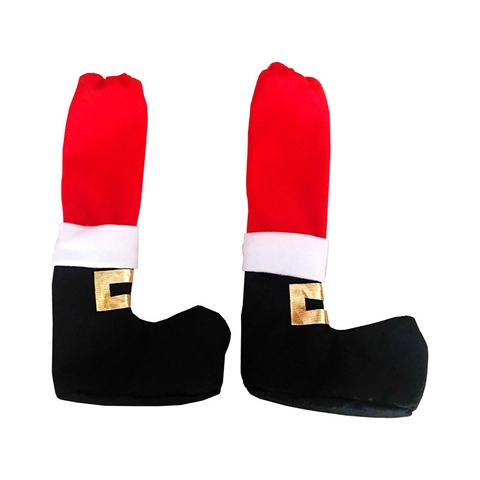Christmas Chair Table Leg Covers Santa Elf Boot Foot Protection Covers Festive Decoration For Hotel Restaurant Home Party