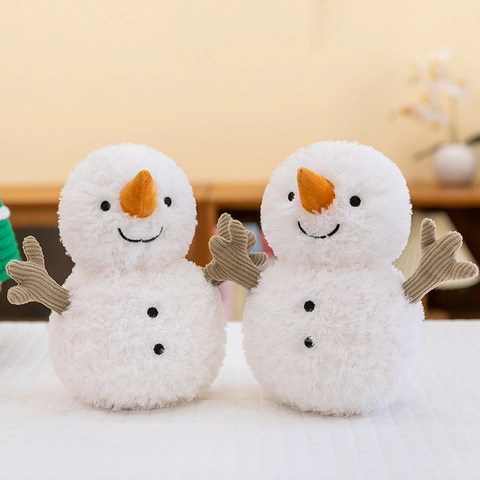 Simpatico Pupazzo Di Neve Di Natale Giocattolo Di Peluche Sami Morbida Bambola Con Cappello Verde E Sciarpa Per Decorazioni Casa Regalo