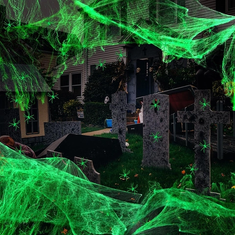 Halloween Leuchtende Spinne Realistische Fluoreszierende Kunststoff Requisiten Leuchten Im Dunkeln Für Party Dekoration