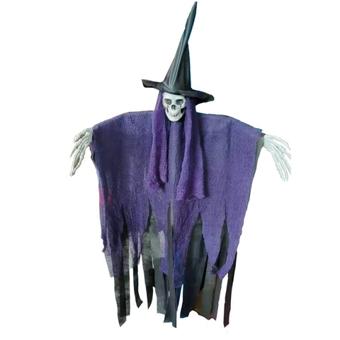 Strega Appesa di Halloween Scheletro Fantasma Oggetti di Scena Luce LED Spaventoso Casa Stregata Decor per Interni Esterni