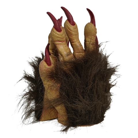 Guanti da Lupo Mannaro Realistici di Halloween Artigli di Mostro in Lattice Spaventosi Con Pelliccia Per Accessori Per Feste in Costume Horror Cosplay