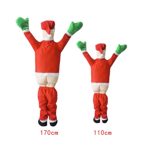Divertente Babbo Natale Rampicante Decorazione Sospesa Con Sedere Nudo Novità Ornamento Natalizio Per Parete Porta Casa