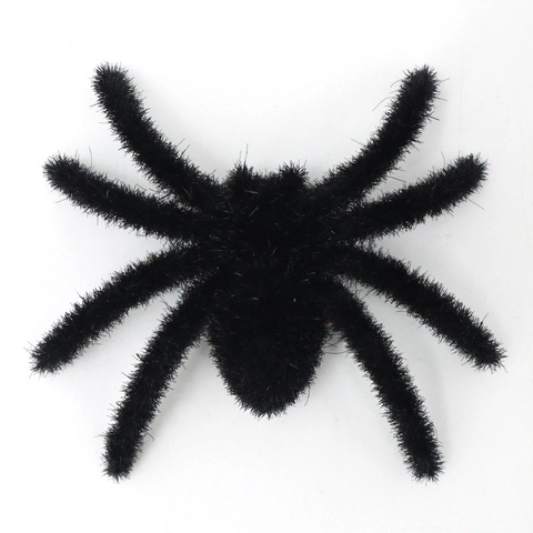 Decorazione a Forma di Ragno con Floccatura Realistica per Halloween Ragno Peloso per Casa Stregata Bar Festa all'Aperto