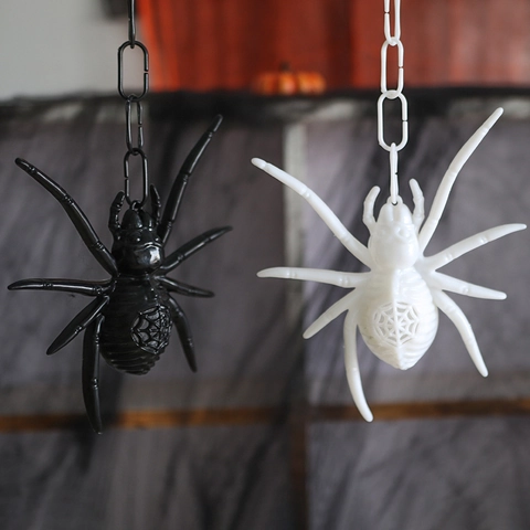 Halloween LED Leuchtende Hängende Spinne Dekoration Kunststoff Leuchtet Spinne Requisite Für Gruseliges Fest Party Deko