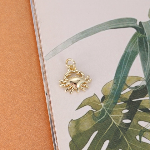 Ocean Style Mini Copper Zirconia Pendants DIY Butterfly Turtle Fish Whale Tail Shell Crab Jewelry Accessory