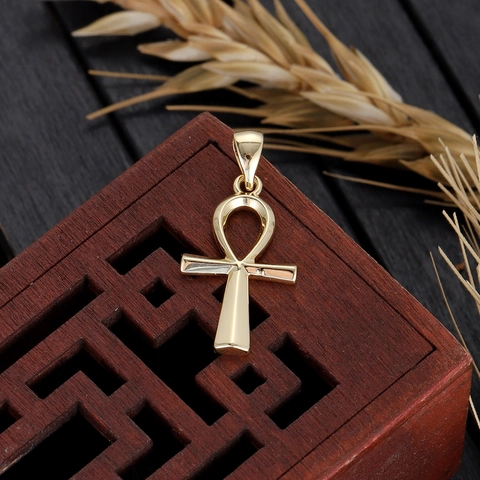 Χάλκινο Μενταγιόν με Στρας Σταυρός Ankh Λουλούδι Νιφάδα Αστερίας για DIY Κατασκευή Κοσμημάτων Κολιέ Βραχιόλι
