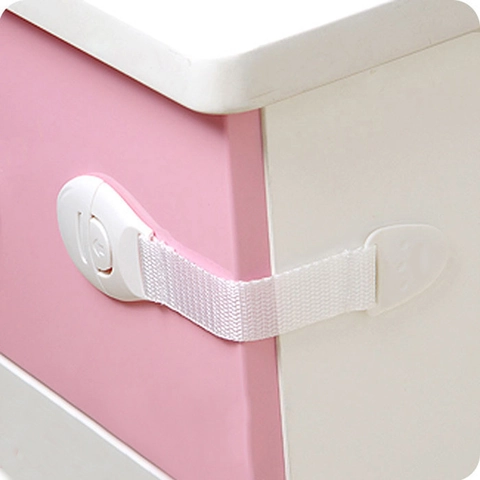 Multi-functional Baby Safety Lock Child Proofing Drawer Cabinet Strap Locks With Adhesive Back For Home Furniture Protection