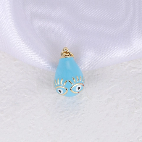Schattige DIY Koperen Emaille Bedeltjes Fruit Dier Panda Beer Chocolade Patat Ketchup Boze Oog Hangers Voor Ketting Armband Maken