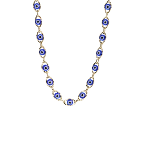Stainless Steel Evil Eye Pendant Necklace For Women Men Gold Plated Star Heart Hamsa Hand Charm Minimalist Boho Jewelry