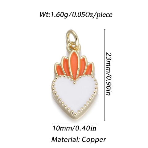 Copper Enamel DIY Jewelry Charms Cherry Blossom Heart Cowboy Boot And Hat Pendants For Necklace Bracelet Keychain Earrings Making Components