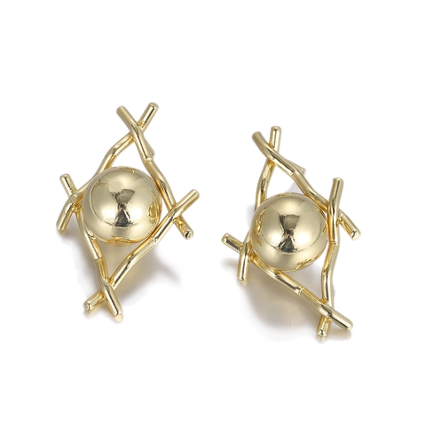 Fashion Copper Zirconia Stud Earrings For Women Gold Plated Geometric Bowknot Heart Tassel Hoop Earrings Jewelry Gift