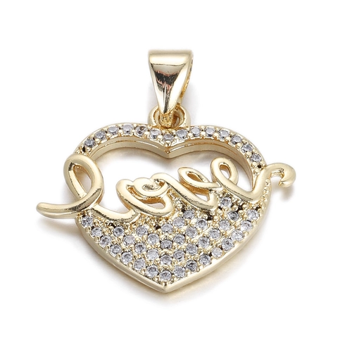 Fashion Copper Heart Pendant For DIY Necklace Bracelet Jewelry Making Zircon Enamel Love Mom Religious Sacred Heart Charm Accessory