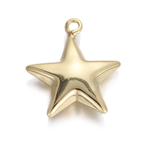 DIY Jewelry Making Accessories Gold Silver Plated Copper Star Heart Irregular Spacer Beads Pendants For Necklace Bracelet Findings Women Gifts