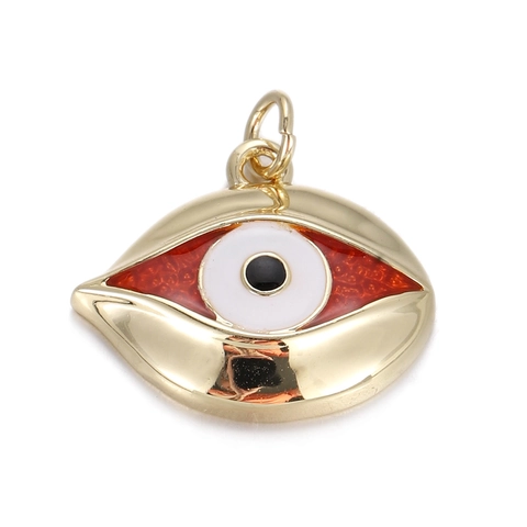 Bohemian Evil Eye Sunburst Pendant Copper Enamel Lucky Amulet Charm For Necklace Making Fashion Jewelry For Women