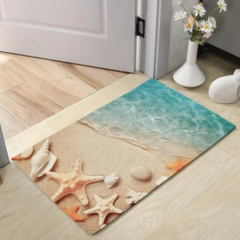 Tappetino da Bagno in Farina Fossile Assorbente Antiscivolo Rapida Asciugatura Tappetino per Ingresso Cartoon Floreale Astratto per Casa Cucina Bagno