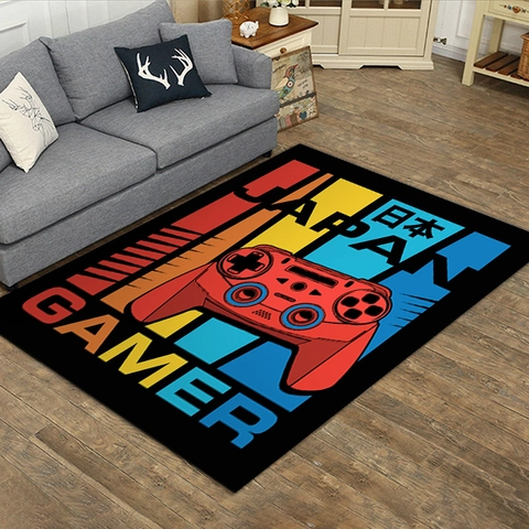 Tappeto Decorativo per Camera da Gamer Antiscivolo in Poliestere Stampato con Controller per Camera da Letto Ragazzi