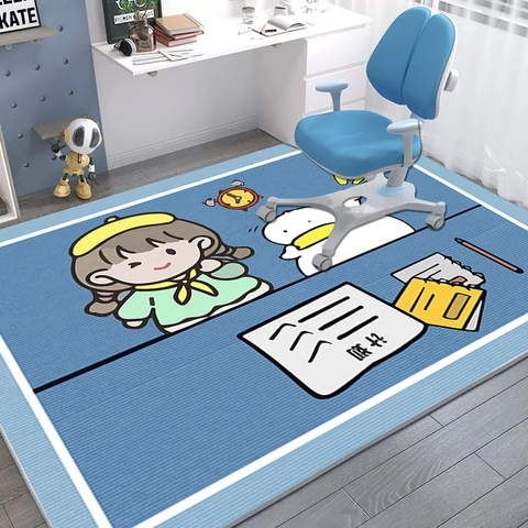 Cartoon Astronaut Beer Vloerkleed Voor Kinderkamer Polyester Kristal Fluweel Zacht Antislip Wasbaar Tapijt Woondecoratie