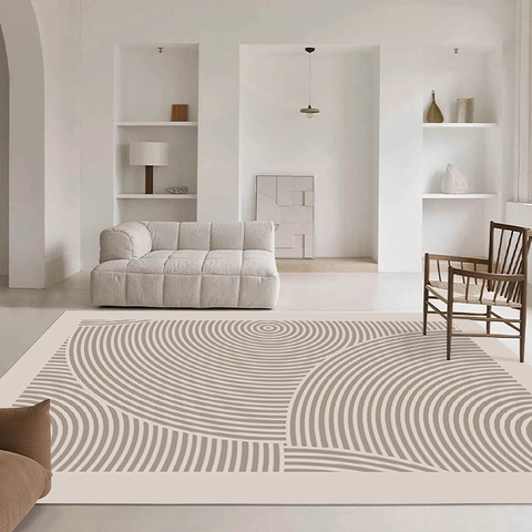 Modern Minimalist Geometric Area Rug For Living Room Bedroom Polyester Printed Nordic Style Washable Non-Slip Floor Carpet Home Decor
