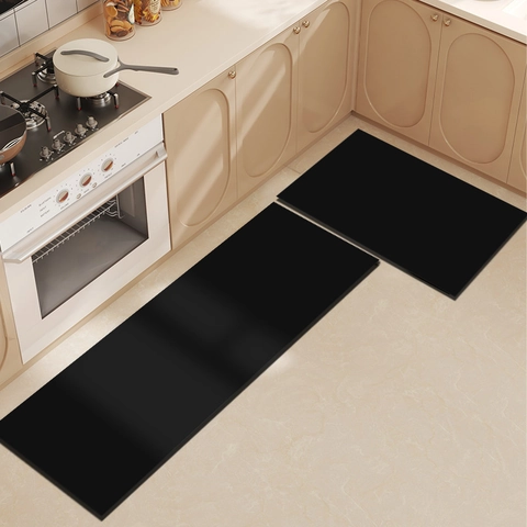 Nordic Tech Velvet Kitchen Floor Mat Absorbent Non-Slip Oil-Proof Washable Rug Modern Scandinavian Style Home Entryway Runner