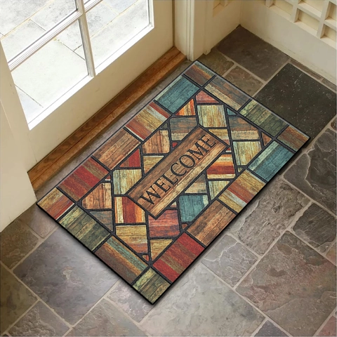 Nordic Style Absorbent Door Mat Non-Slip Quick Dry Polyester Rubber Bottom Floor Mat For Entrance Bathroom Kitchen Home Decor
