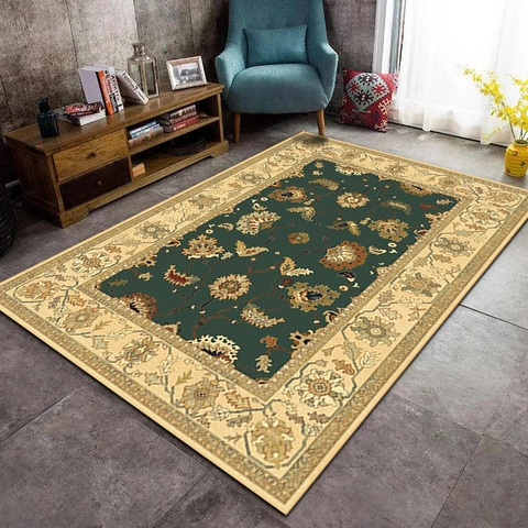 Vintage Persisch Boho Teppich Groß Polyester Wohnzimmer Schlafzimmer Teppich Rutschfest Bedruckt Waschbar Home Decoration Bodenmatte